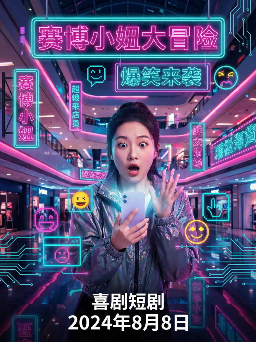 导航在线 搞笑喜剧短剧 - 赛博小妞大冒险海报